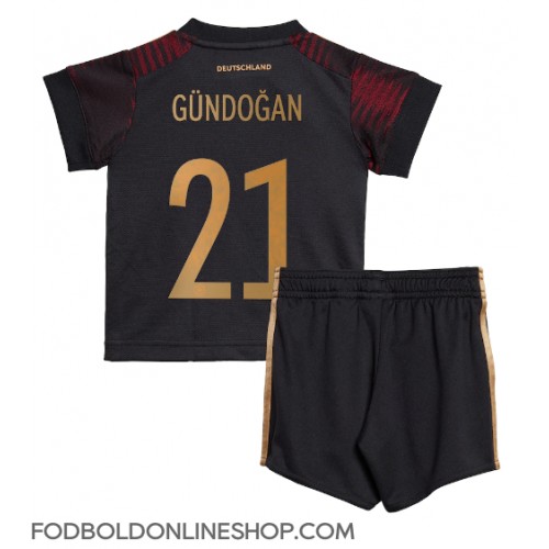 Tyskland Ilkay Gundogan #21 Udebane Trøje Børn VM 2022 Kortærmet (+ Korte bukser)